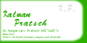 kalman pratsch business card